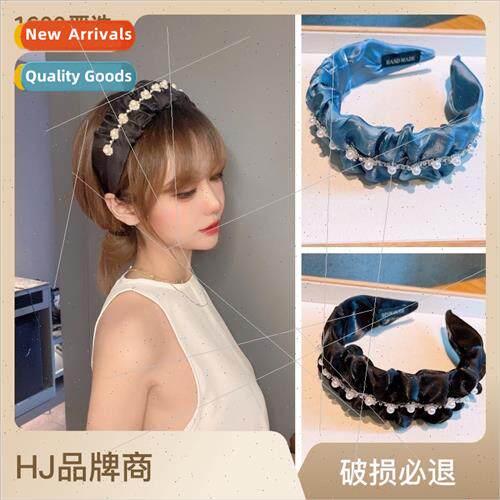 wind rhinestone chain silk pleated bud hairpin fashion agein