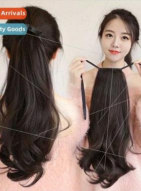 Ponytail wigs 适用women long hair tied slightly curled ponyt