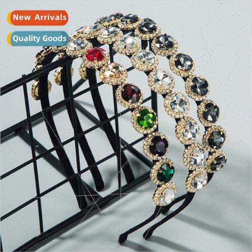 Baroque retro creative hair accessories super flash inlaid c