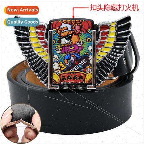 Belt male zodiac lighter cowhide belt casual fashion punk sm