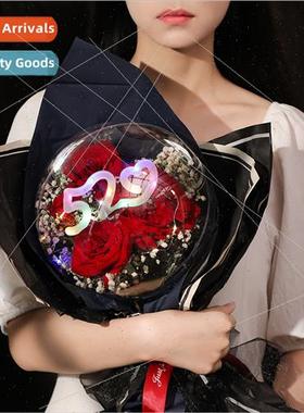 Tanabata gift flowers bouquet packaging box acrylic bubble b