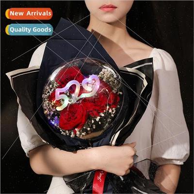 Tanabata gift flowers bouquet packaging box acrylic bubble b