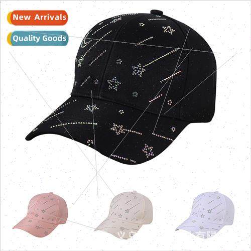 Summer new meteor rhinestone baseball cap female Korea versa