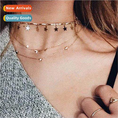 Europe Fashion Handmade Chain Women Geometric Pentagram Neck