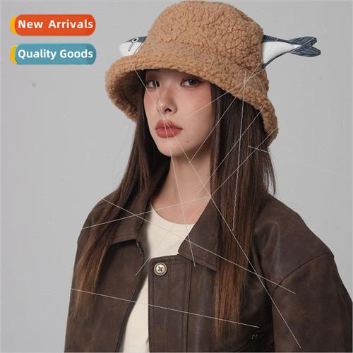 Autumn winter personaly salted fish splicing lamb wool fishe