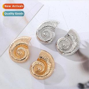 conch earrings metal beach sense new vacation mple Europe