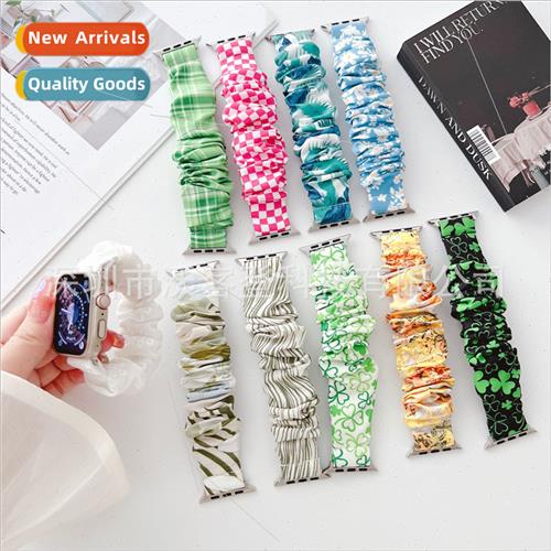 适用Apple Lucky Straw Fancy Cloth Nylon Strap apple watch8/S