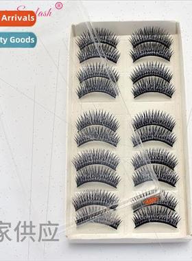 Boxed set 10 pairs stage makeup false es black stems cross n