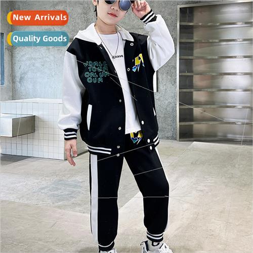 2023 Autumn new boys fashion sports baseball unim twoPCS su