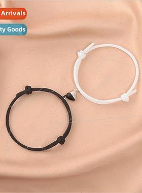 Fashion  Black Whe Love Magnetic Milanese Rope Couple Bracel