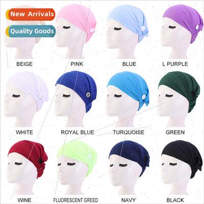 Button HeadbMask Anti Strangulation Hair BSweat Absorbent Ha