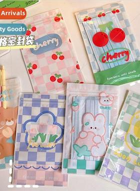 Cartoon cute self-sealing bags food jewelry stationery mask