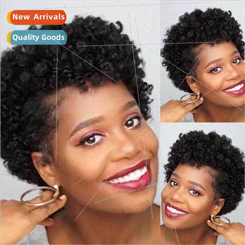 Wigs African Women Chemical Fiber Head Covers Black Short Cu