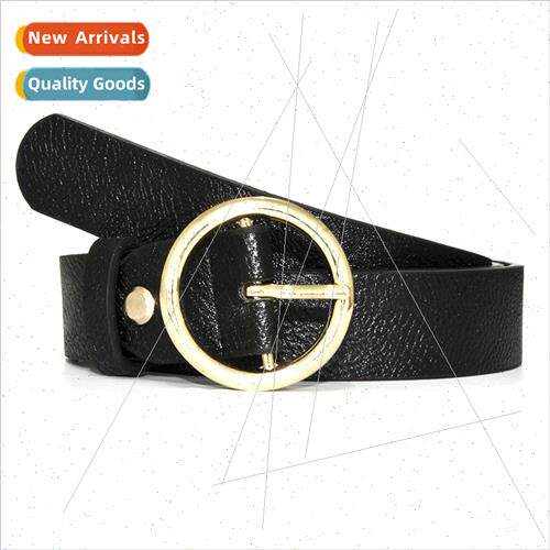 Korean wind ladies belt round pin buckle student belt fashio