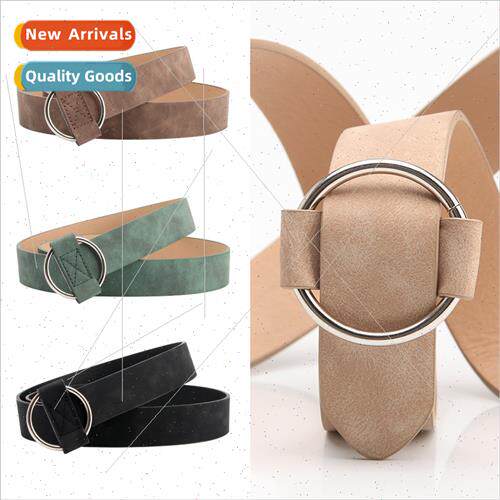 new on new ladies retro pu belt sweater coat dress decoratio