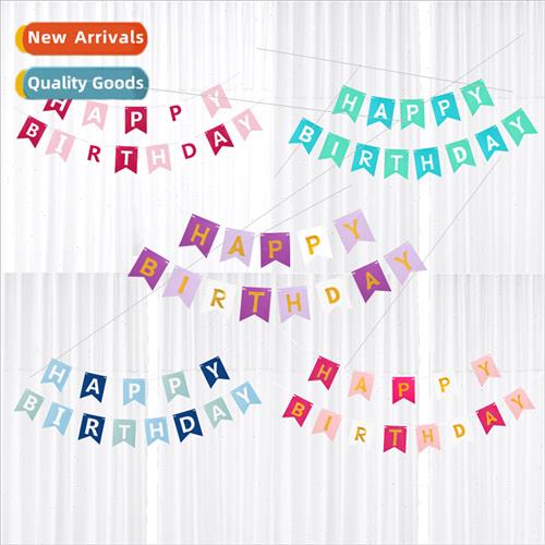 2023 Birthday Party Decoration Swallowtail Birthday Flag Hap