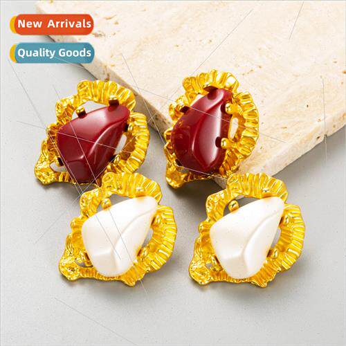 Europe fashion earrings retro earrings antique gold irregula