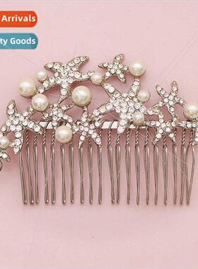 Europe new rhinestone ladies hair combs high end variegated