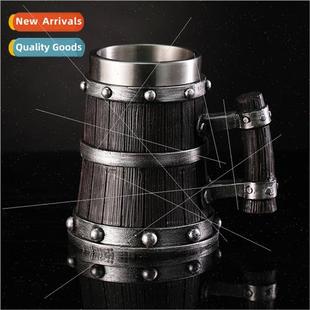 beer mug handmade Germany wood barrel imation larg large