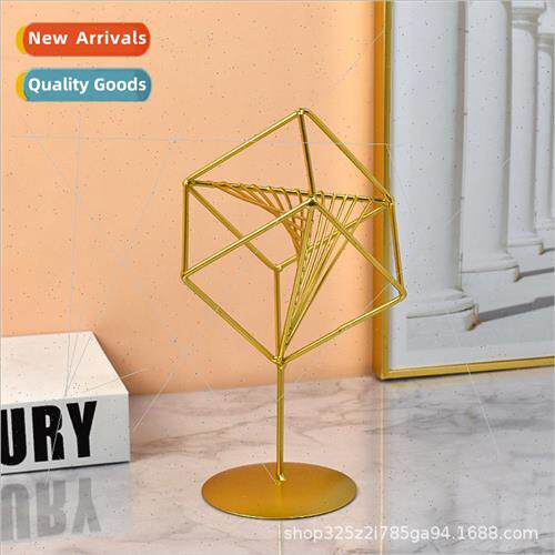 Scandinavian geometric cube home metal ornaments living room