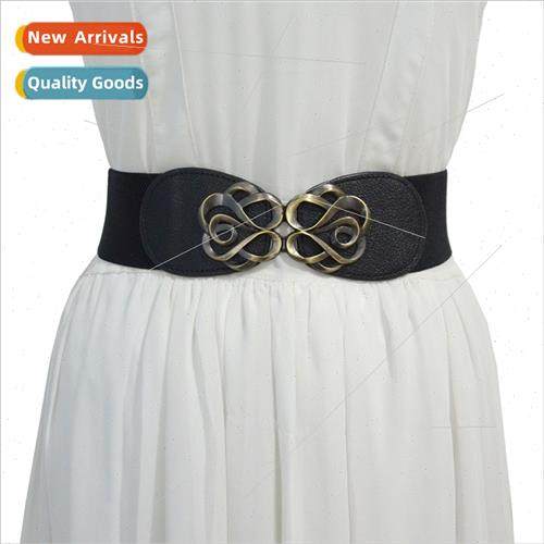 Spring Summer women belt fashion retro floral decoration met