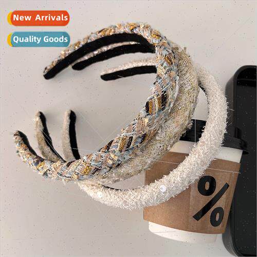 Advanced sense hair bands fall winter new sequins sponge hai