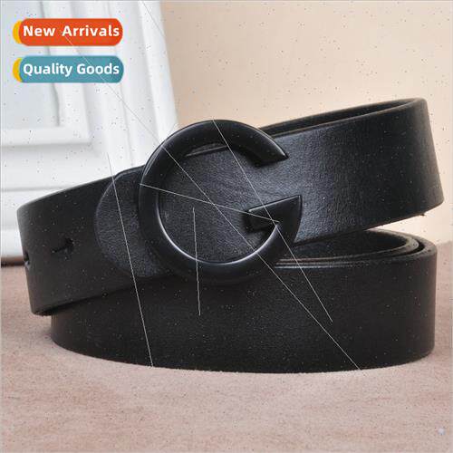 letter G buckle smooth buckle belt jeans professional casual