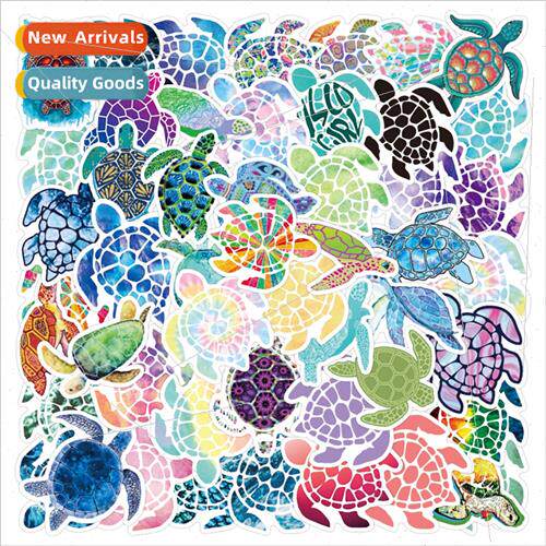 50 creative colorful turtle small animal graffi stickers lug