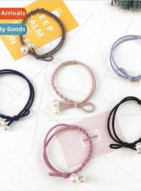 Korea handmade knotted pearl hair band hair accessories simp