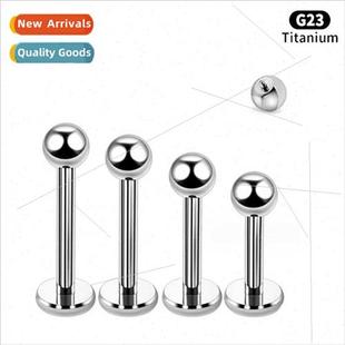 stud fashion tongue ball round lip teeth inner tanium G23