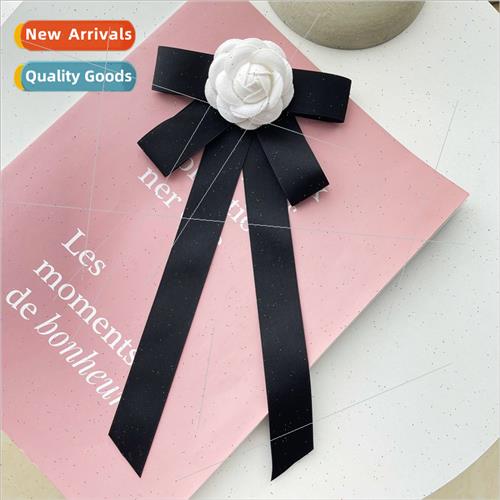 Camellia flower bow tie shirt bow tie women accessories Kore