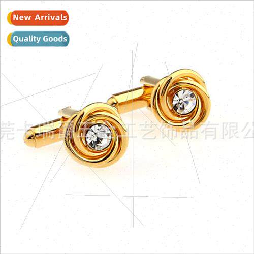 High-grade crystal twisted cufflinks cufflinks men women bus