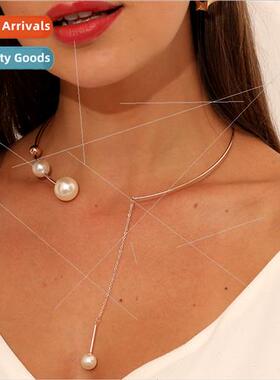 Europe fashion simple atmosphere rose gold chain thin collar