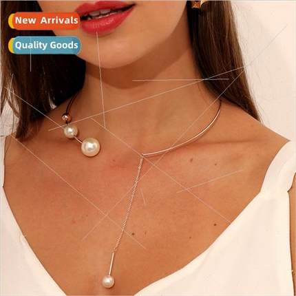 Europe fashion simple atmosphere rose gold chain thin collar