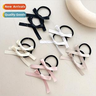 leather bhair simple packs temperament ins bow girl Two rope