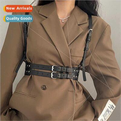 Punk strappy belt female halter undershirt type waistband fu