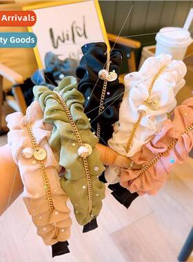 Oni retro ins pearl chain pleated high skull top hairpin fem