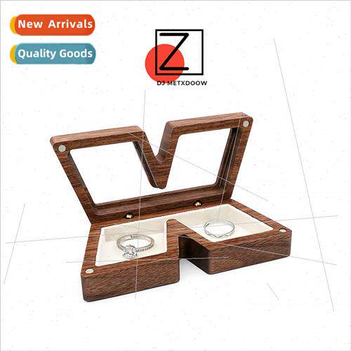 Black walnut jewelry box organizer magnetic necklace earring