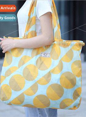 Nylon folding shopping bag large capacy handbag portable env