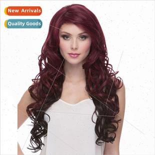 wig women long curly hair big wave high temperature silk win