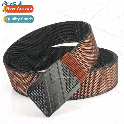 new rotating buckle buckle double-sided color nylon belt men