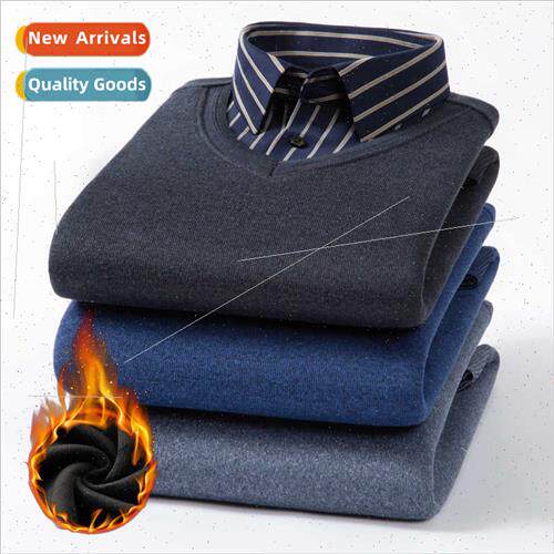 2024 winter padded  men padded thickened warm shirt men busi