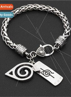 Japan anime  Kiba nja Village logo rebel ehead alloy bracele