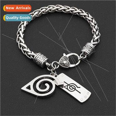 Japan anime  Kiba nja Village logo rebel ehead alloy bracele