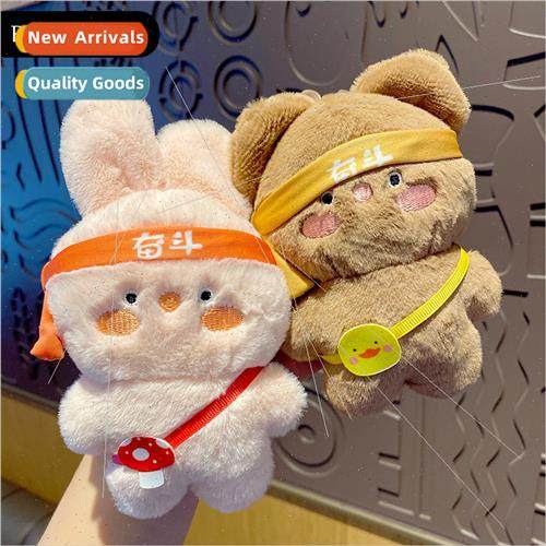 Cartoon plush struggle bear keychain cute bunny doll doll ca