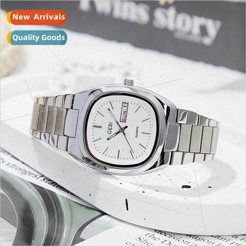 mple double calendar women watch high value solid steel wate