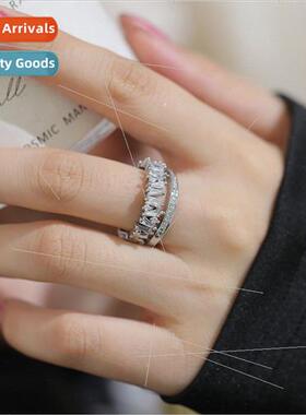 Fashion mple Double Layers Openable xury Zirconia Diamonds C