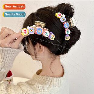 Fun Mahjong Grab Clip Female Spring Back Head Plate Hair Sha