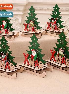 Christmas decorations Christmas creative painted wooden puzz