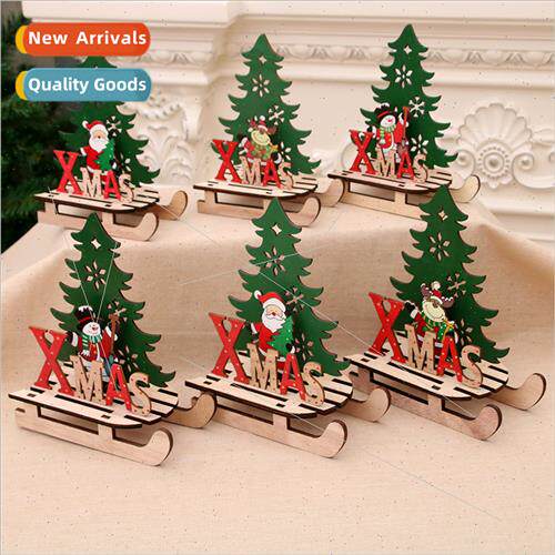 Christmas decorations Christmas creative painted wooden puzz